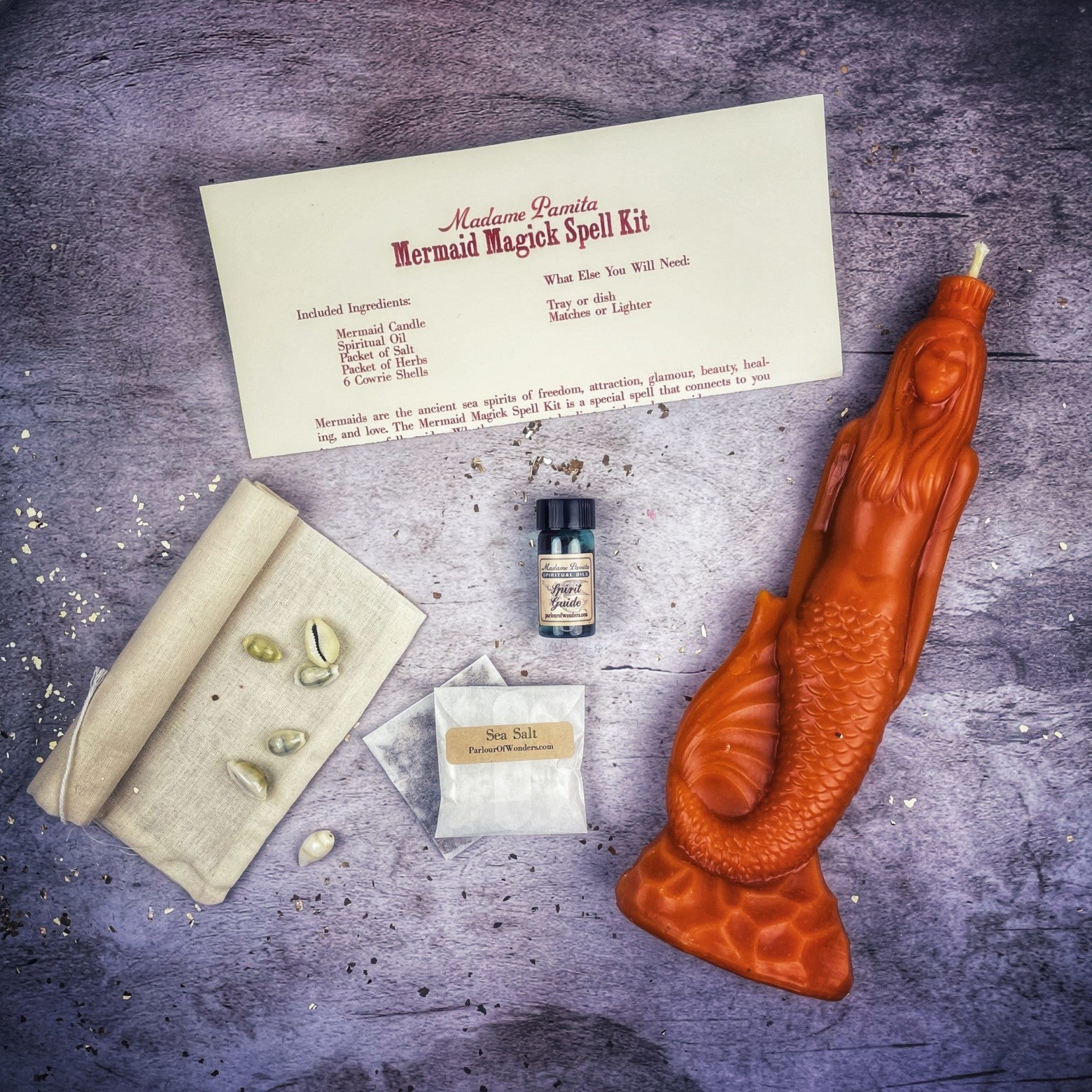 Mermaid Magick Candle Spell Kit - Love, Beauty & Water Goddess Magic | Candle Spell Kit | Wiccan Center
