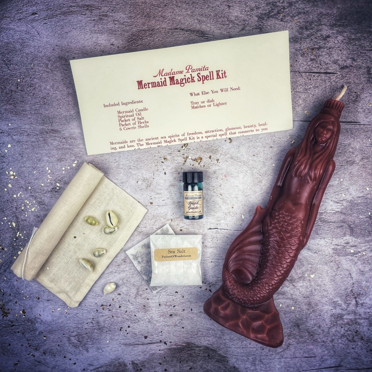 Mermaid Magick Candle Spell Kit - Love, Beauty & Water Goddess Magic | Candle Spell Kit | Wiccan Center