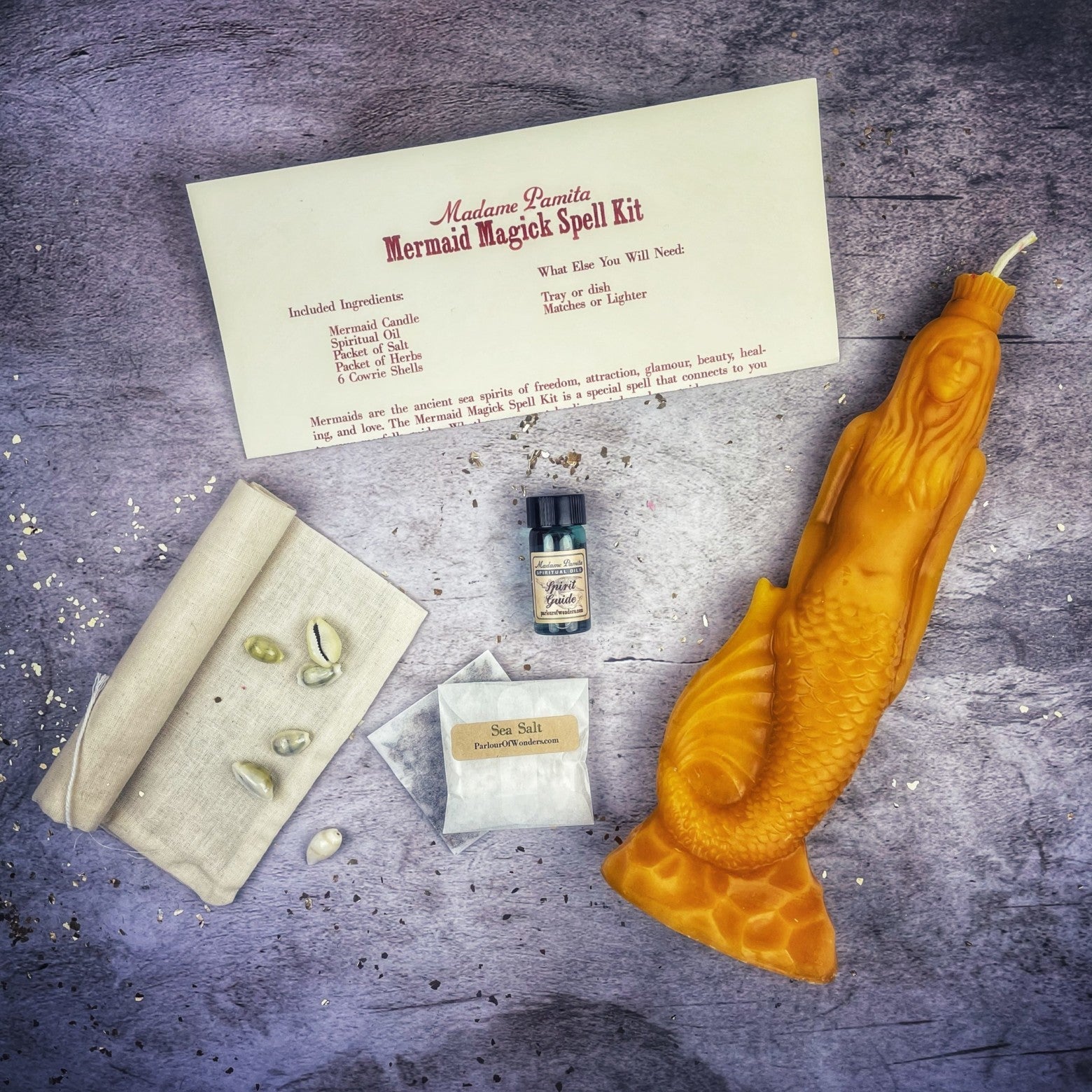 Mermaid Magick Candle Spell Kit - Love, Beauty & Water Goddess Magic | Candle Spell Kit | Wiccan Center