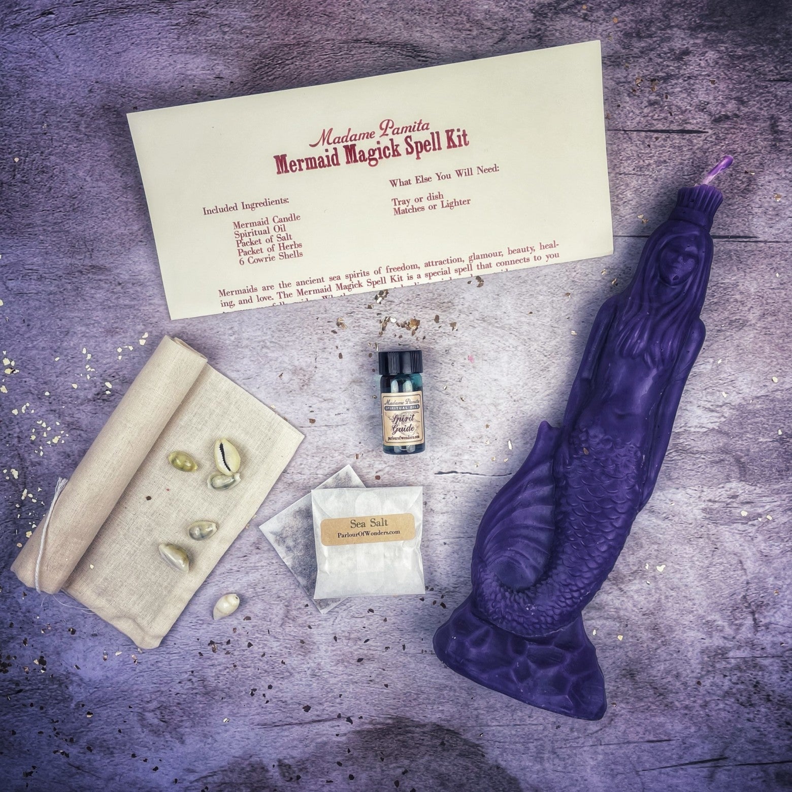 Mermaid Magick Candle Spell Kit - Love, Beauty & Water Goddess Magic | Candle Spell Kit | Wiccan Center
