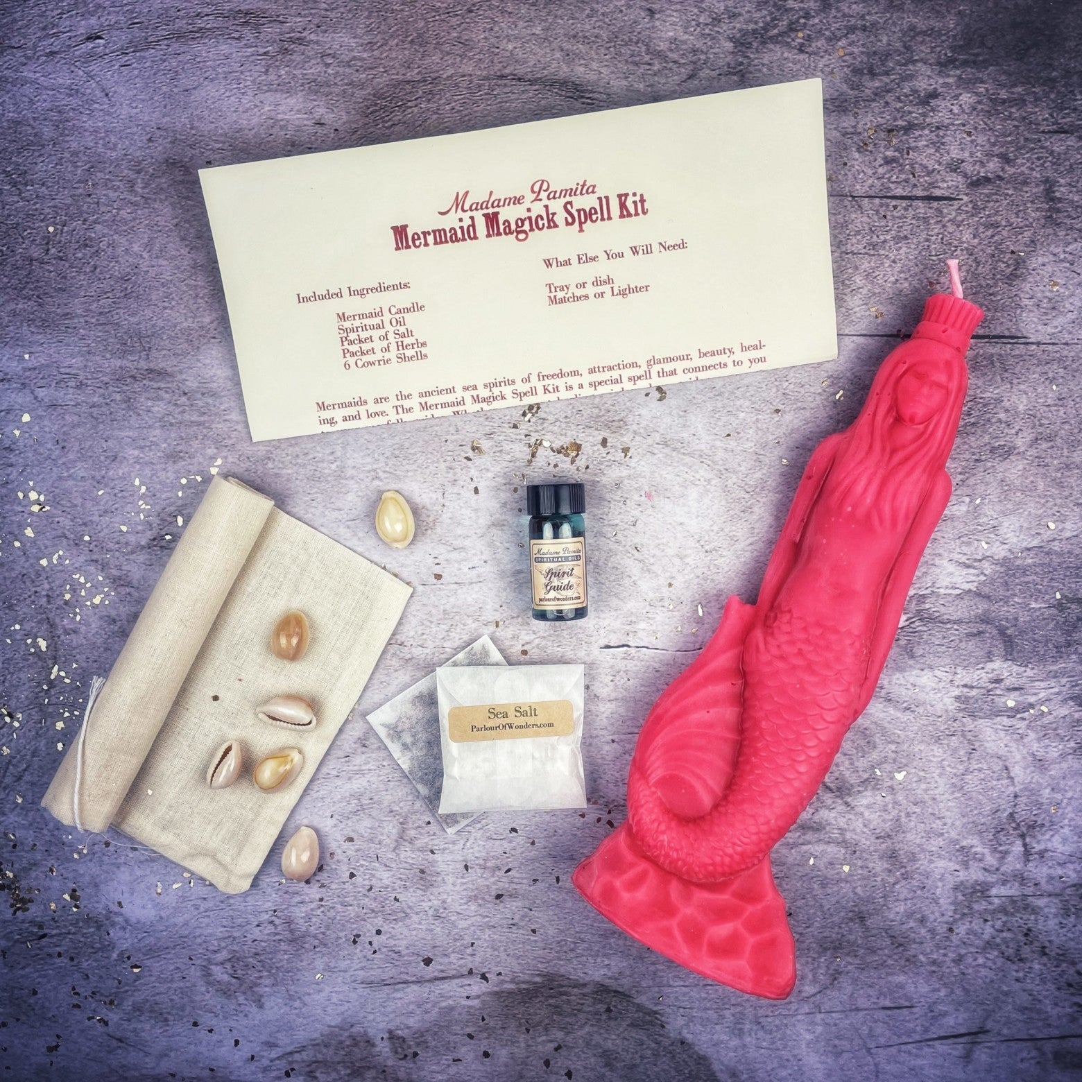 Mermaid Magick Candle Spell Kit - Love, Beauty & Water Goddess Magic | Candle Spell Kit | Wiccan Center
