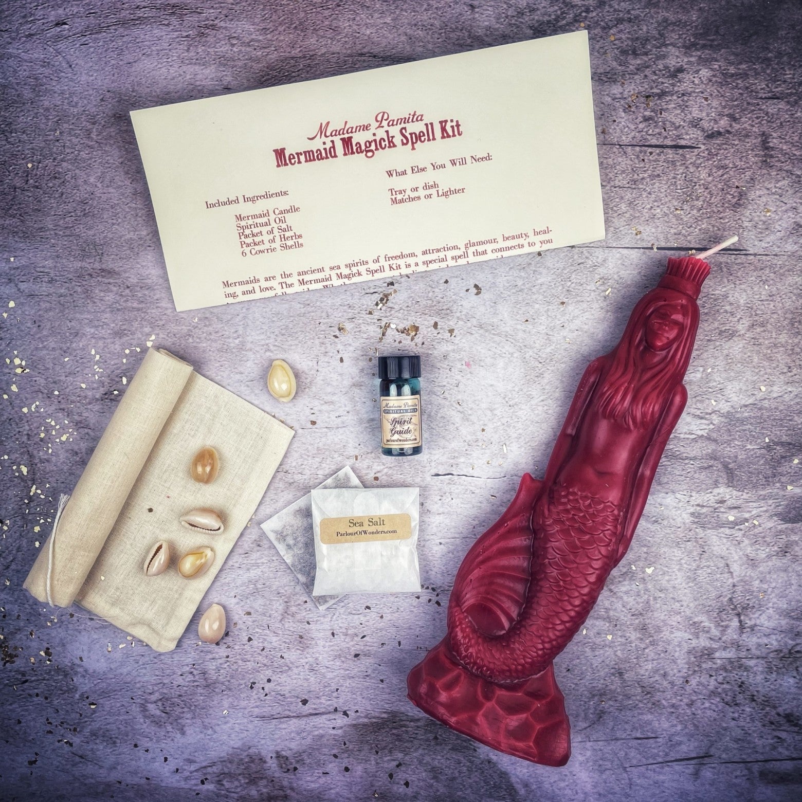 Mermaid Magick Candle Spell Kit - Love, Beauty & Water Goddess Magic | Candle Spell Kit | Wiccan Center