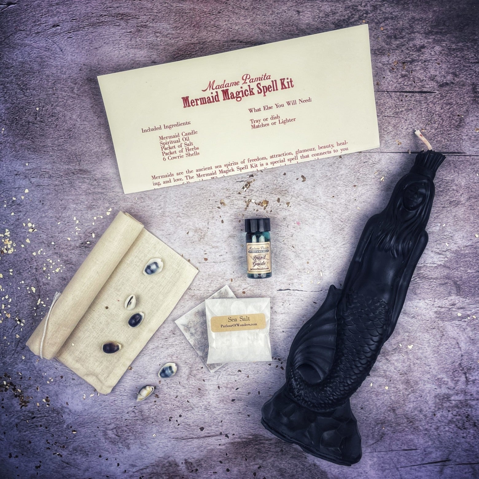 Mermaid Magick Candle Spell Kit - Love, Beauty & Water Goddess Magic | Candle Spell Kit | Wiccan Center