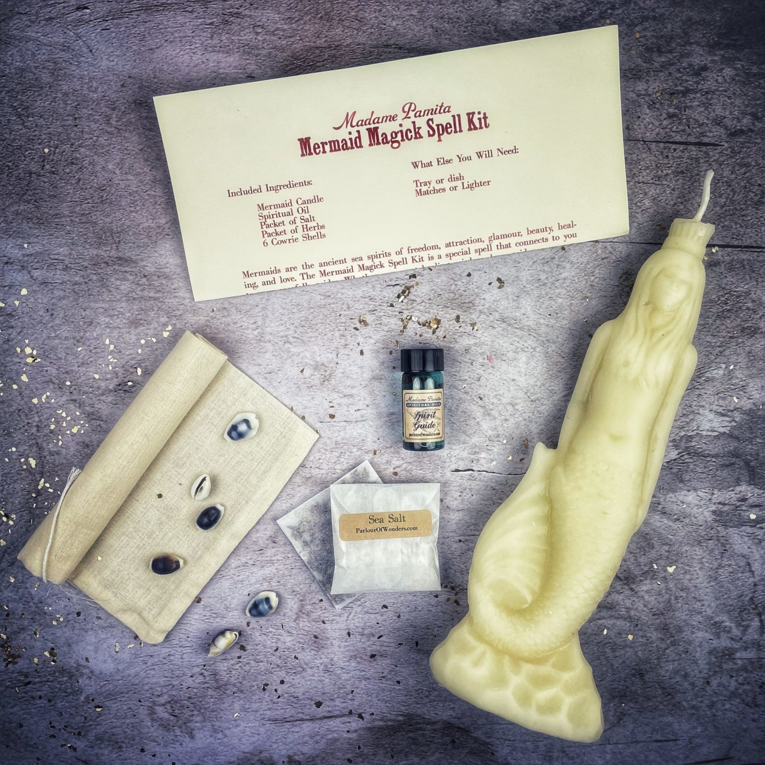 Mermaid Magick Candle Spell Kit - Love, Beauty & Water Goddess Magic | Candle Spell Kit | Wiccan Center