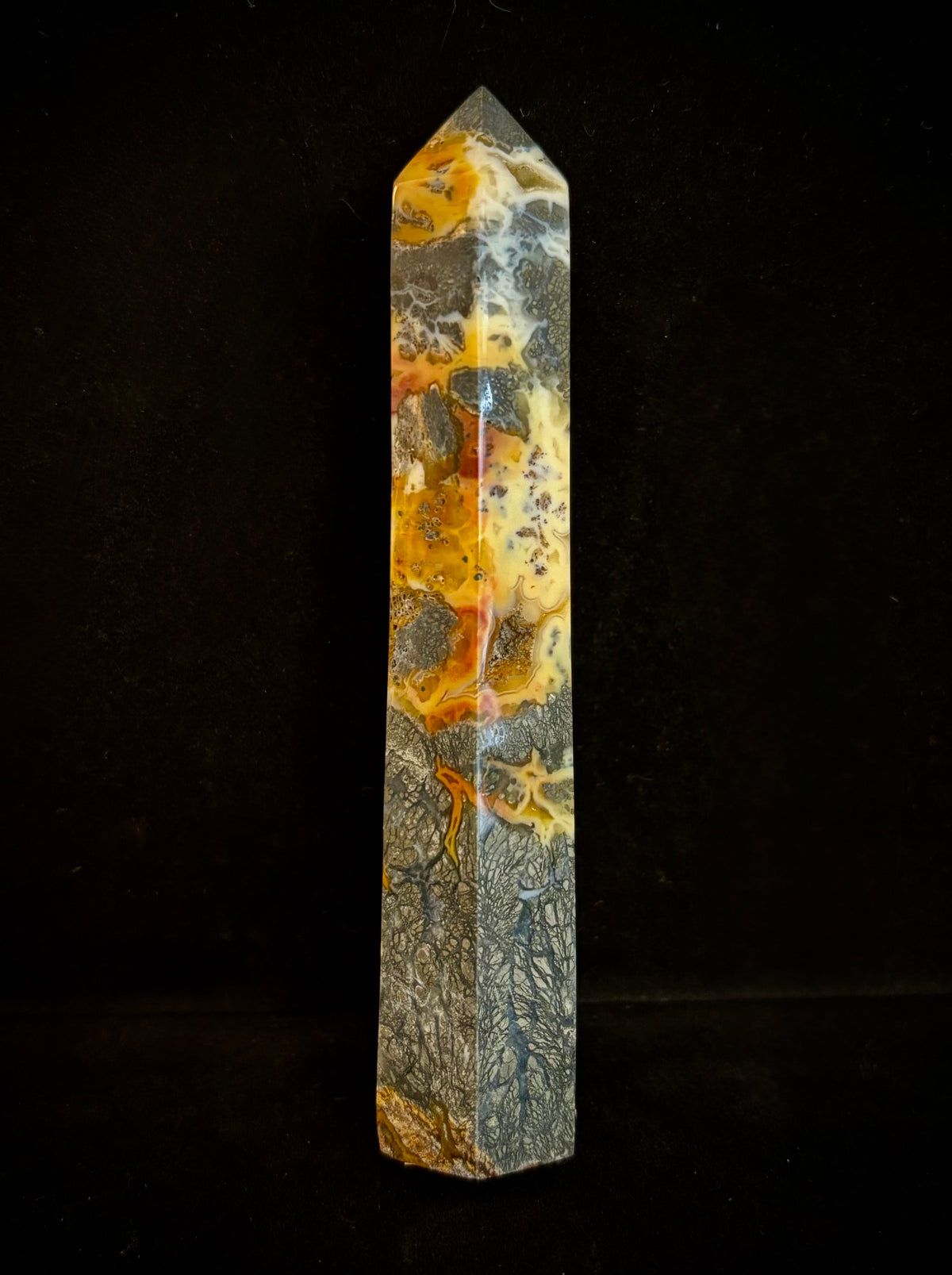 Marcasite Crystal Obelisk Mini-Tower – Soul Attraction & Metallic Focus (3"–4") | | Wiccan Center