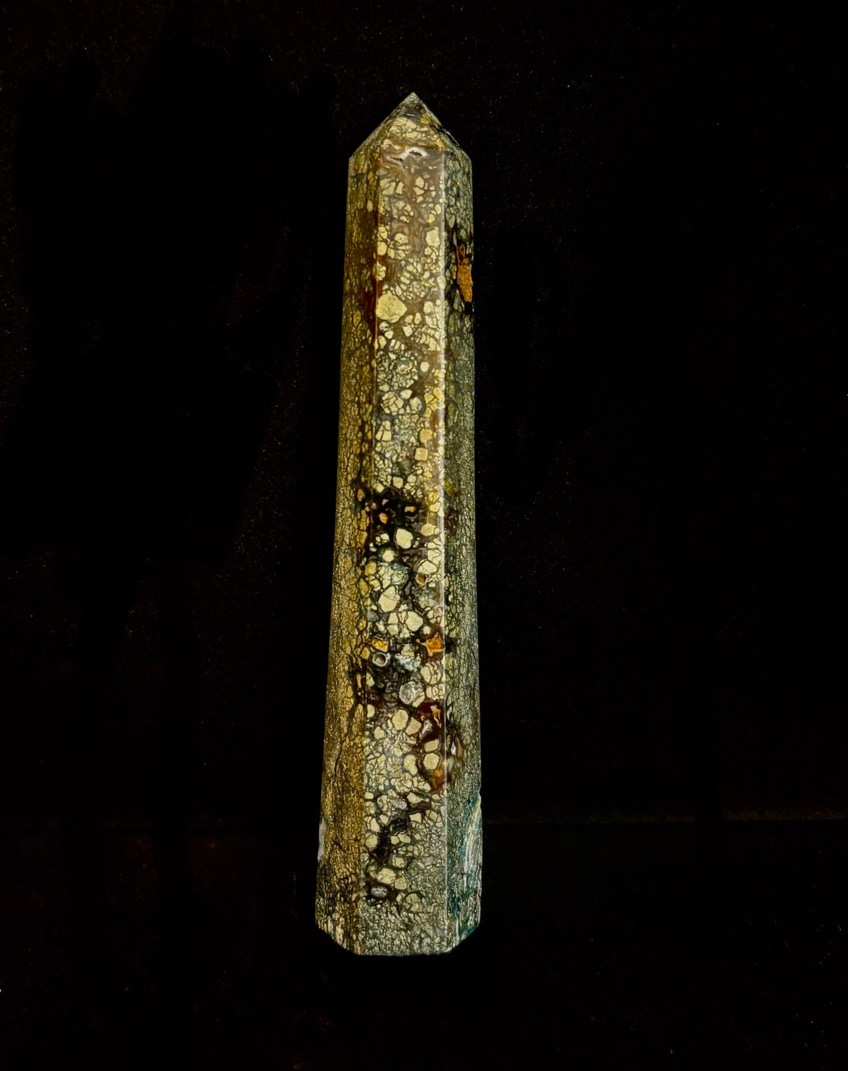 Marcasite Crystal Obelisk Mini-Tower – Soul Attraction & Metallic Focus (3"–4") | | Wiccan Center