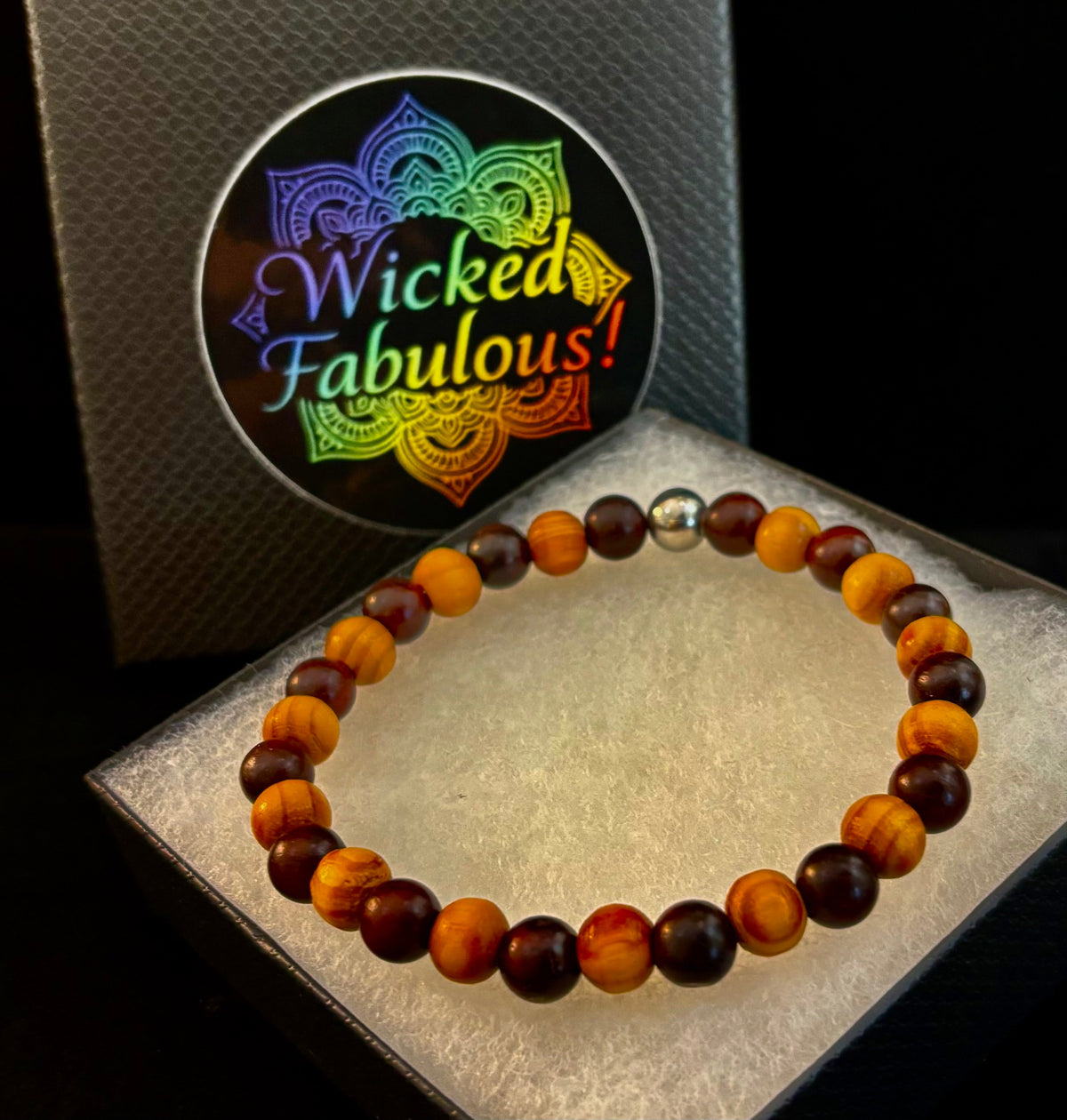 The Global Artisan Collection – Natural Wood & Artisan Metal Men’s Bracelets (8mm / 8" Wrist) | | Wiccan Center