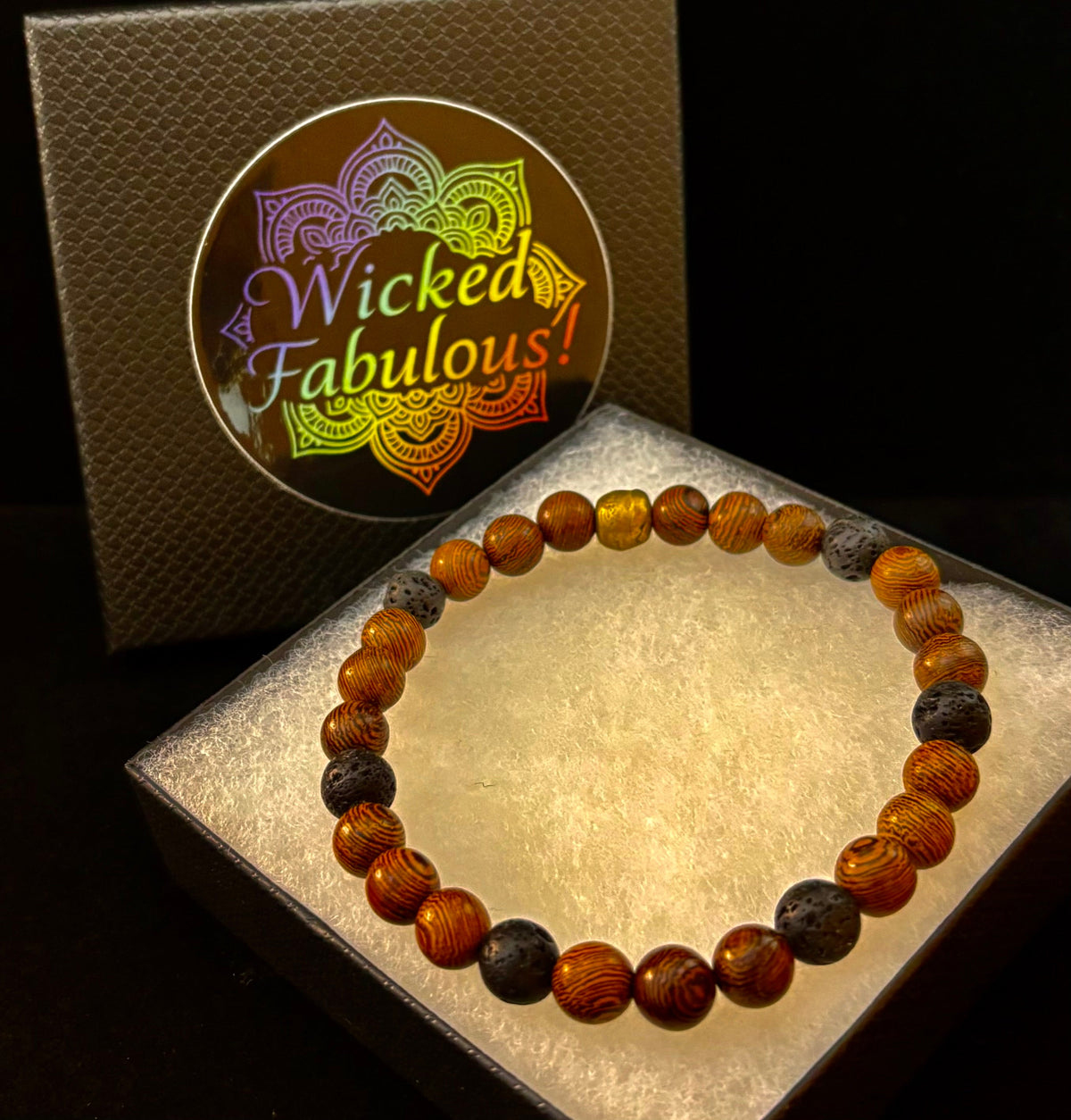 The Global Artisan Collection – Natural Wood & Artisan Metal Men’s Bracelets (8mm / 8" Wrist) | | Wiccan Center