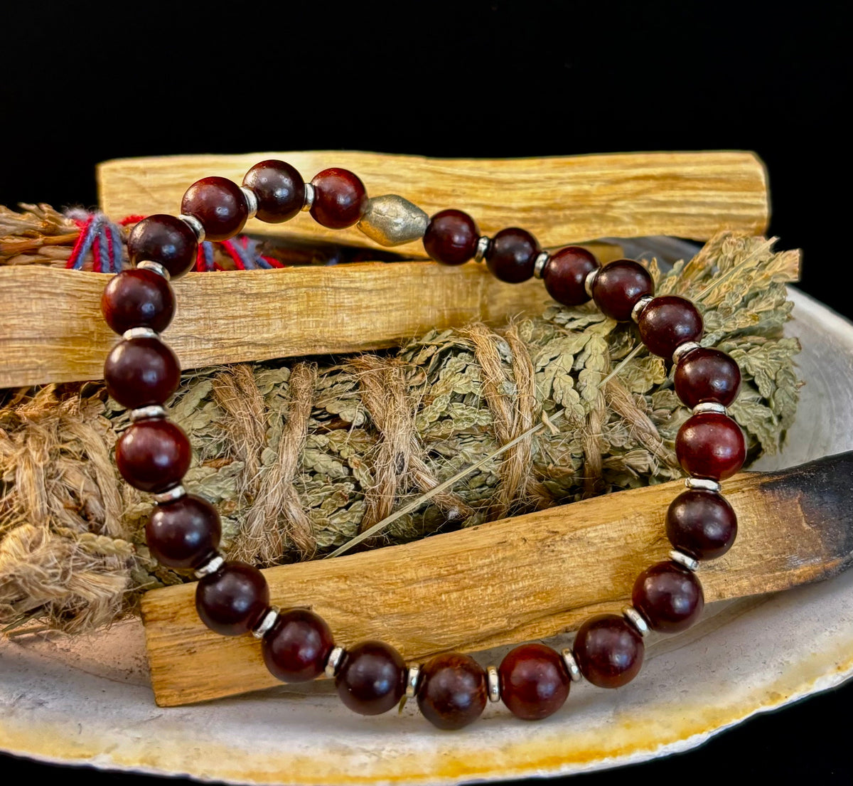 The Global Artisan Collection – Natural Wood & Artisan Metal Men’s Bracelets (8mm / 8" Wrist) | | Wiccan Center