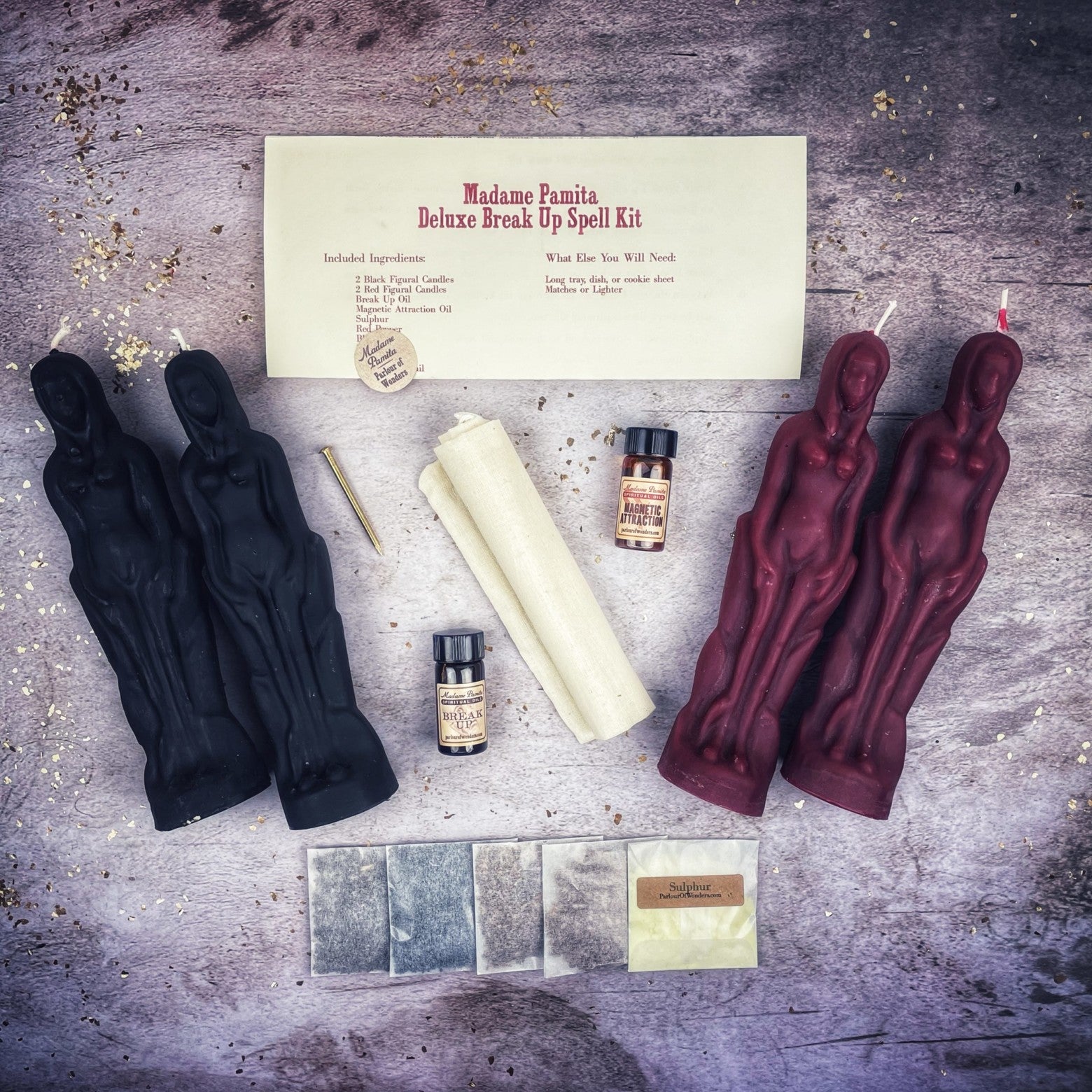 Deluxe Break Up Candle Spell Kit - Female/Female - Separation & Love Direction | Candle Spell Kit | Wiccan Center