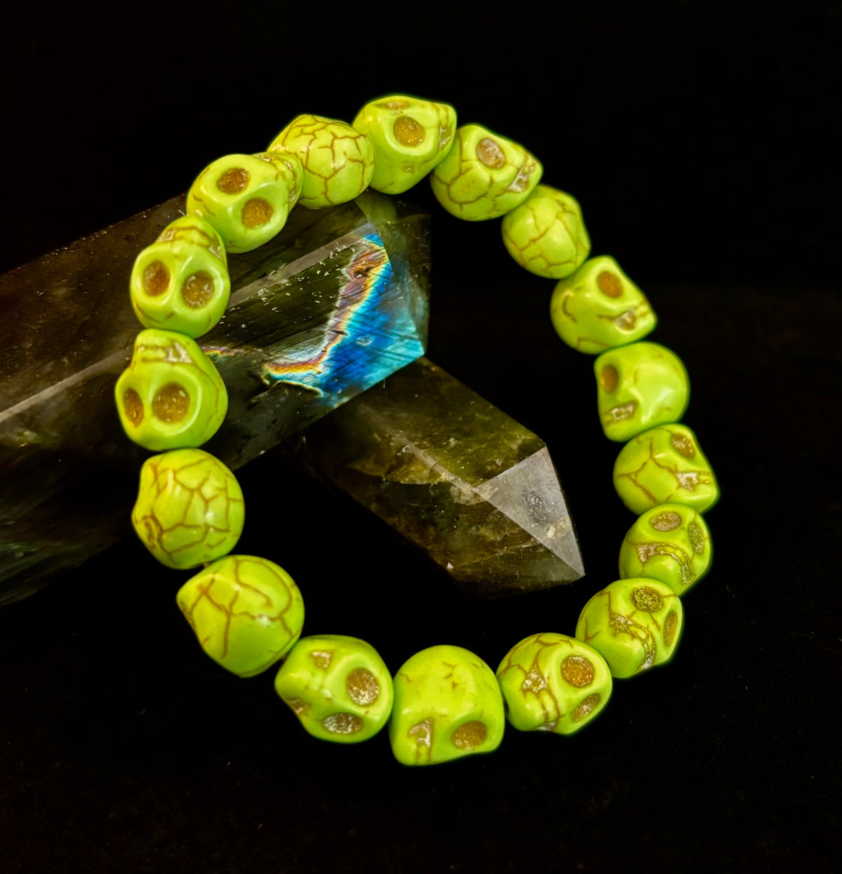 Neon Calavera Stretch Bracelet - Transformation & Living Fully | | Wiccan Center
