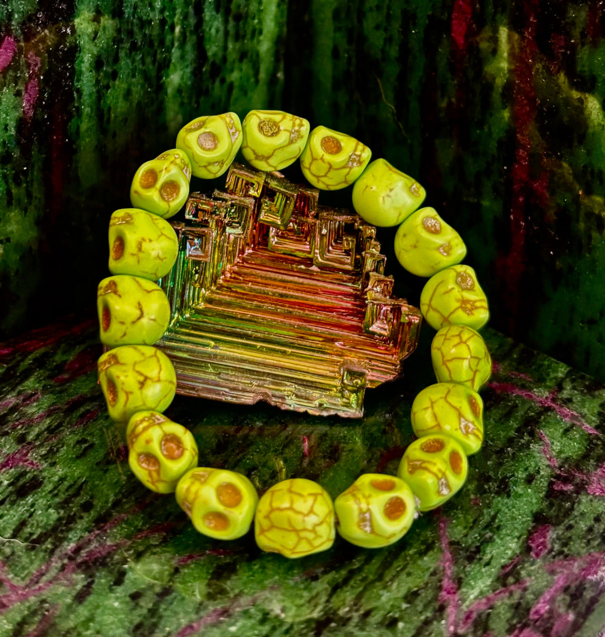 Neon Calavera Stretch Bracelet - Transformation & Living Fully | | Wiccan Center
