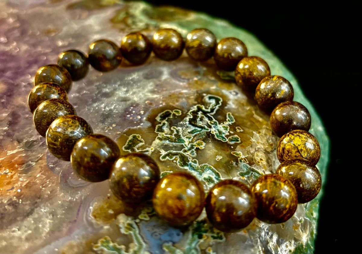 Natural Bronzite Energy & Protection Bracelet | | Wiccan Center