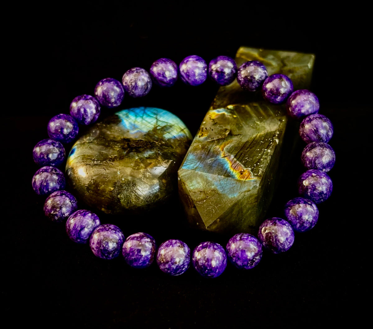 Natural Charoite Spiritual Transformation Bracelet | | Wiccan Center