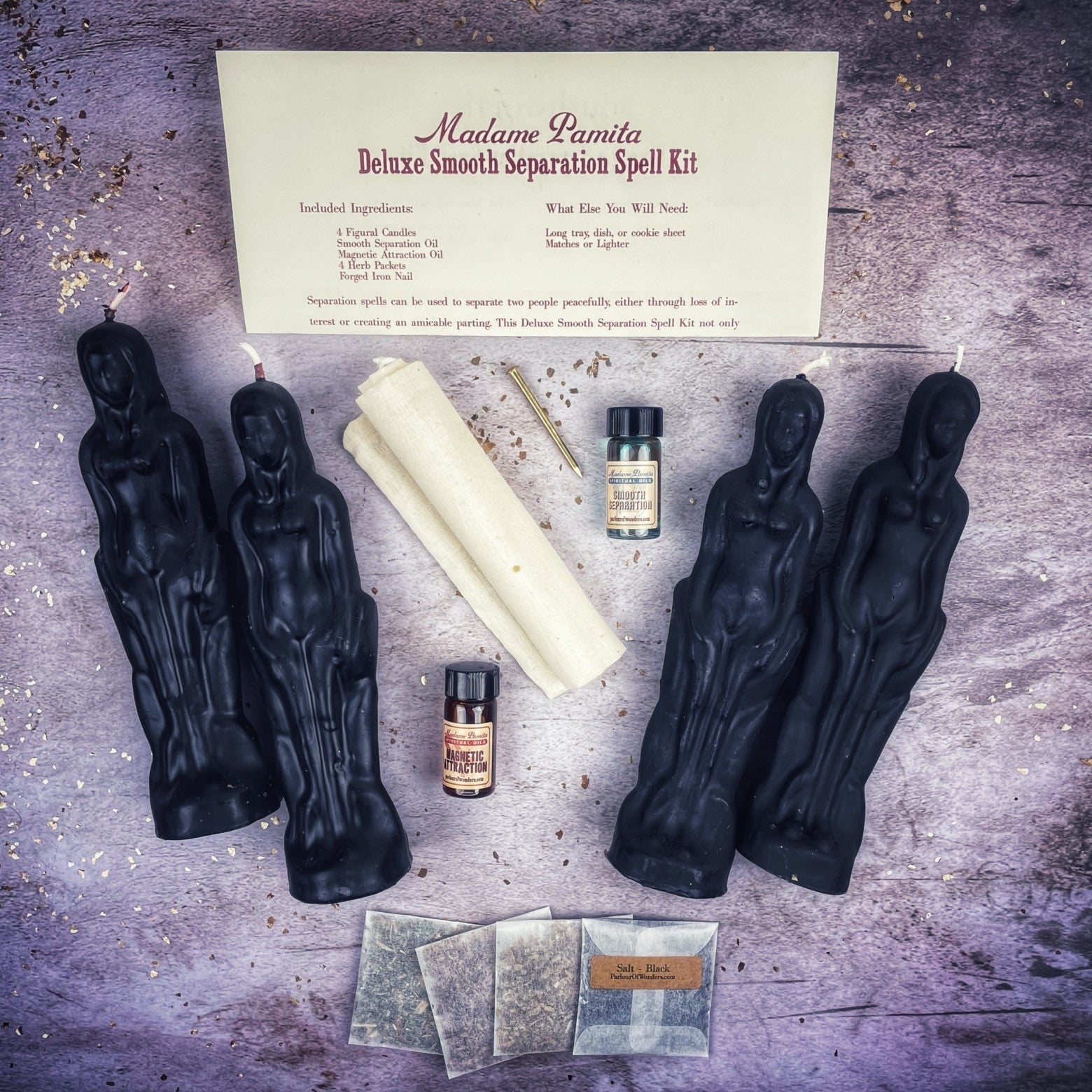 Deluxe Smooth Separation Candle Spell Kit - Female/Female | Peaceful Parting & Love Direction | Candle Spell Kit | Wiccan Center