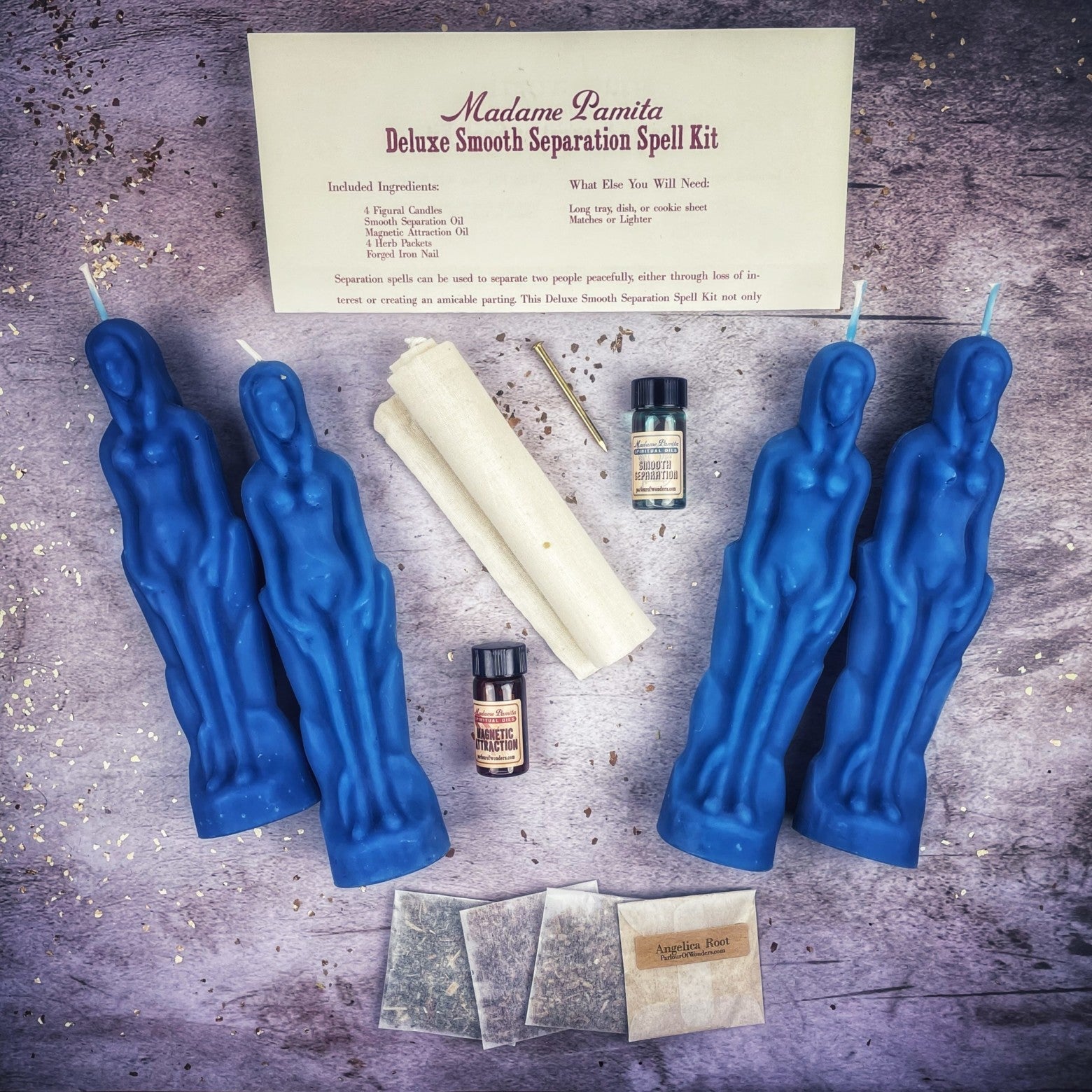 Deluxe Smooth Separation Candle Spell Kit - Female/Female | Peaceful Parting & Love Direction | Candle Spell Kit | Wiccan Center