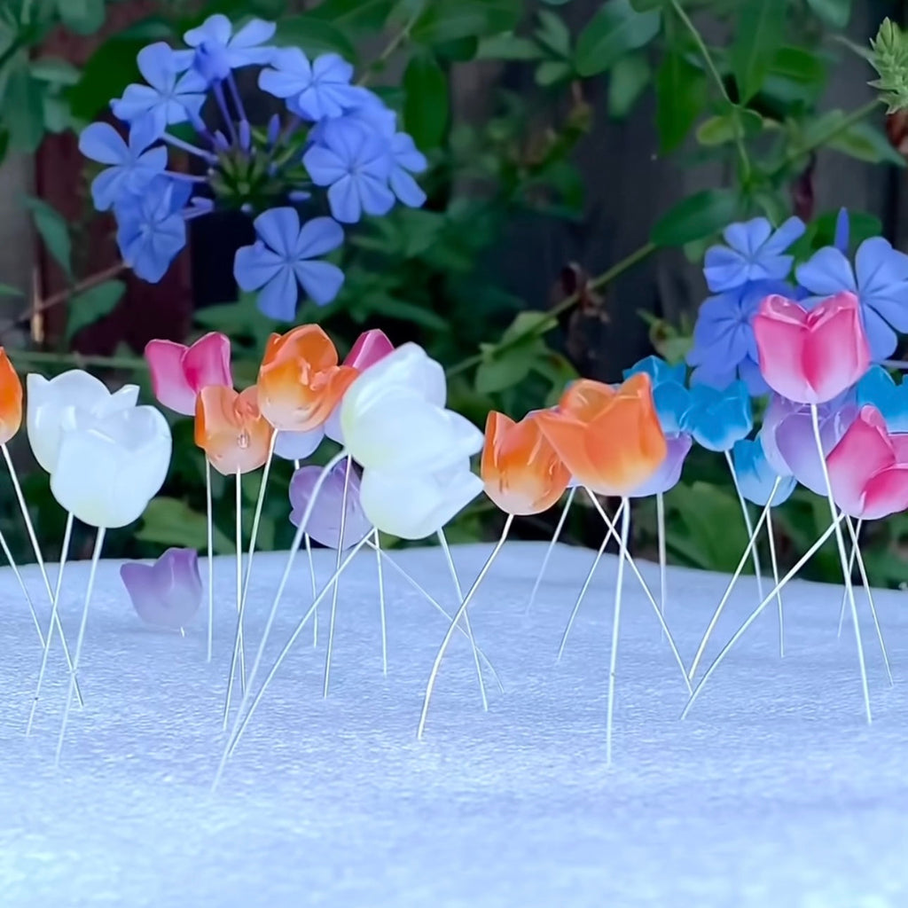 SALE - Shrink Plastic Tulip Earrings