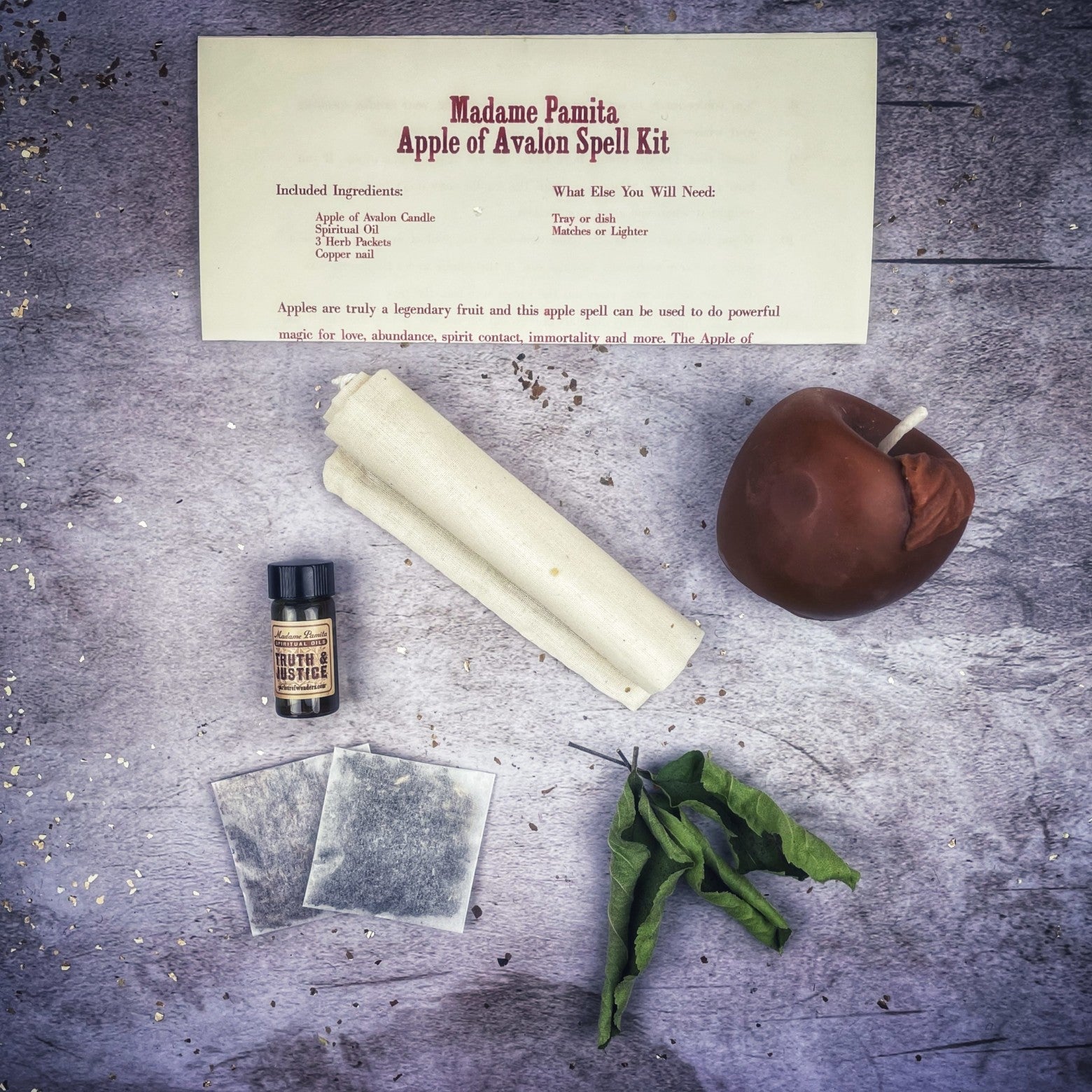Apple of Avalon Candle Spell Kit - Love, Abundance & Ancient Magic | Candle Spell Kit | Wiccan Center