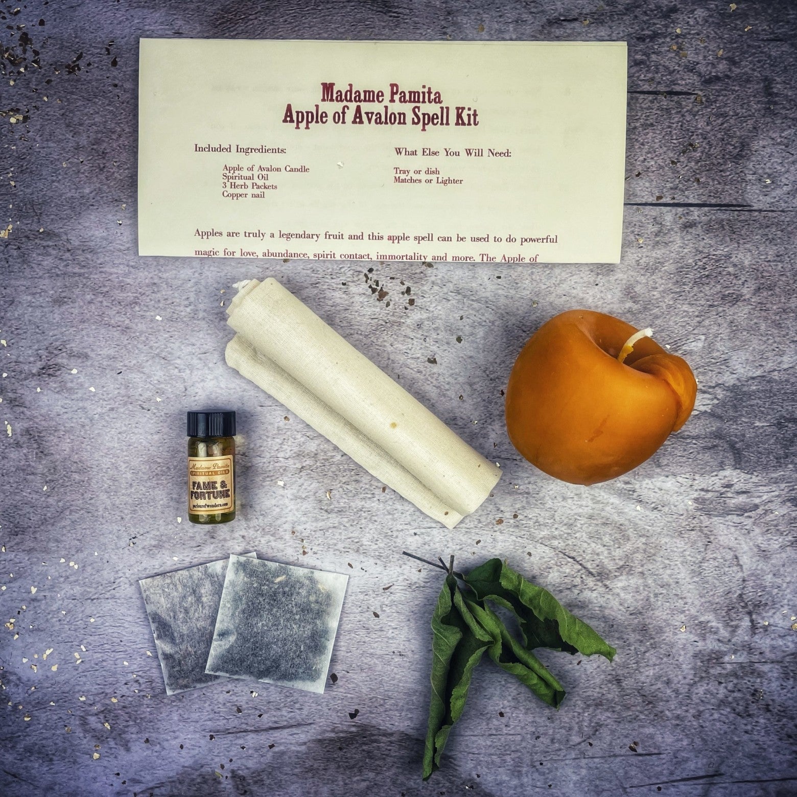 Apple of Avalon Candle Spell Kit - Love, Abundance & Ancient Magic | Candle Spell Kit | Wiccan Center