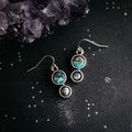 Earth and Moon Natural Stone Dangle Earrings | Earrings | Wiccan Center