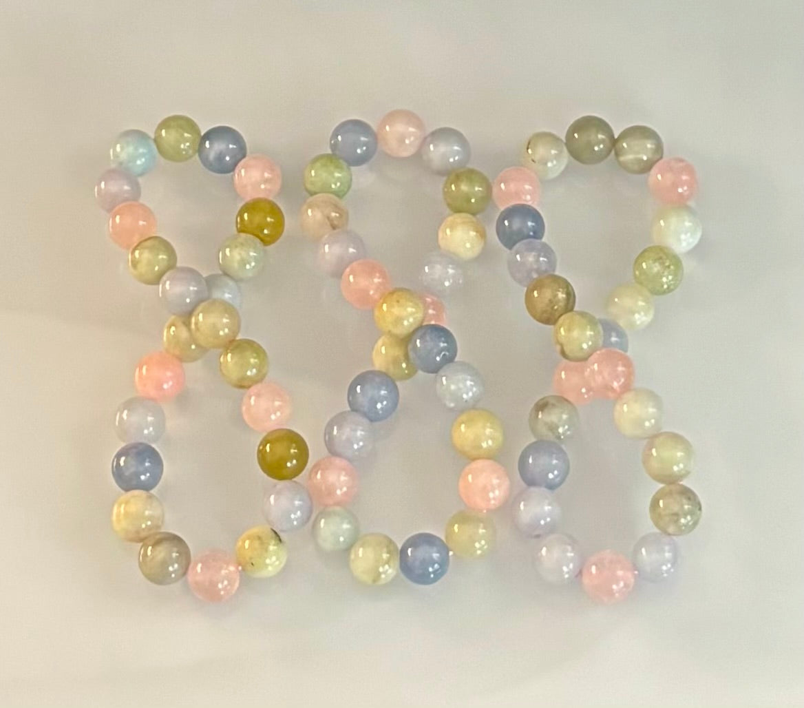 Eternal Harmony: Natural Mixed Beryl 8mm Crystal Stretch Bracelet | | Wiccan Center