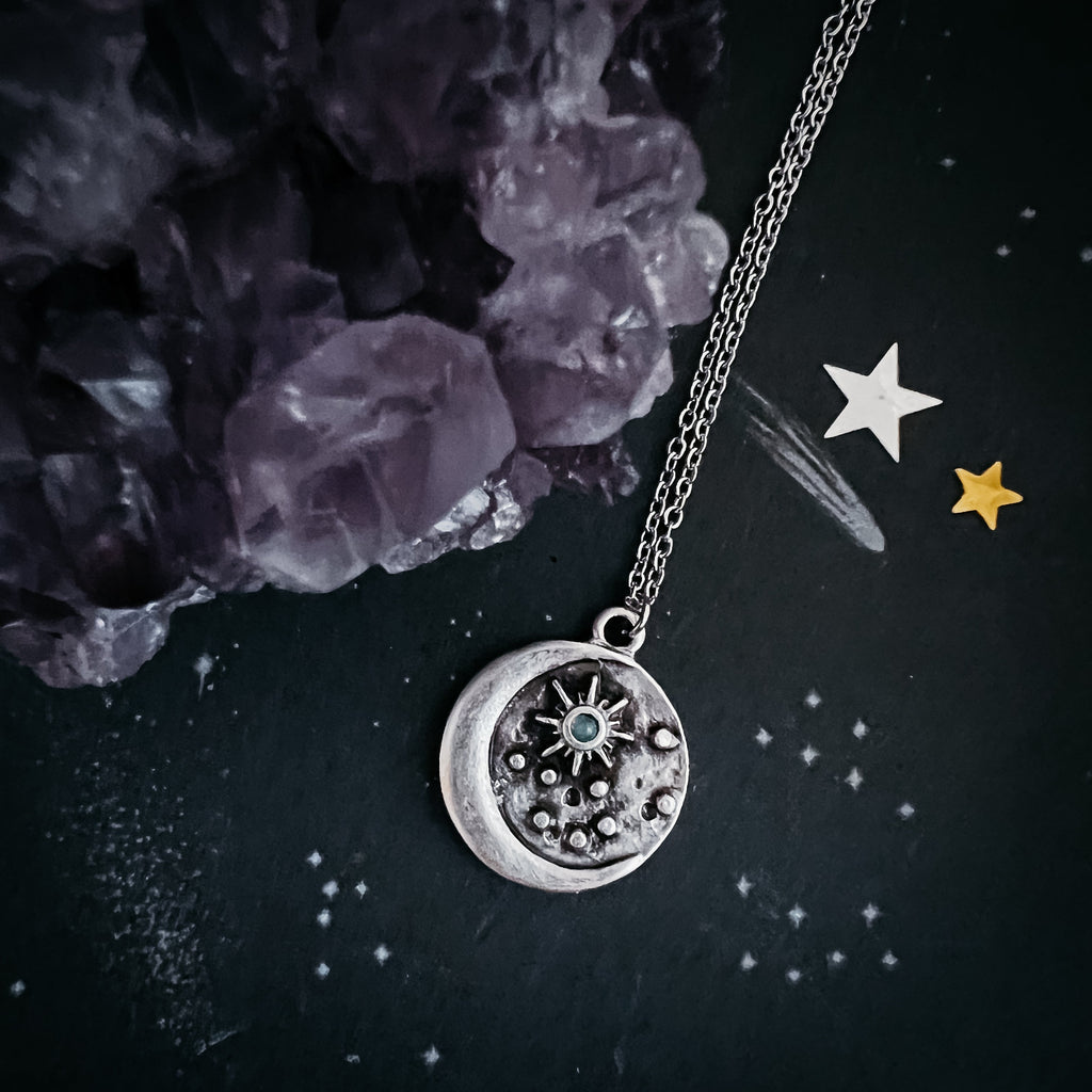 North Star Pendant Necklace with Opal | Necklace | Wiccan Center