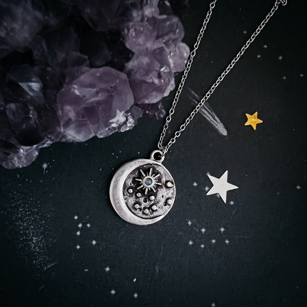 North Star Pendant Necklace with Opal | Necklace | Wiccan Center