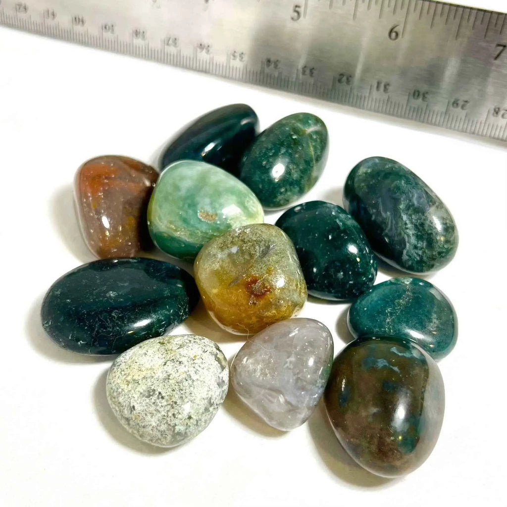 Moss Agate Tumbled Pocket Stone | Tumbled Stones | Wiccan Center