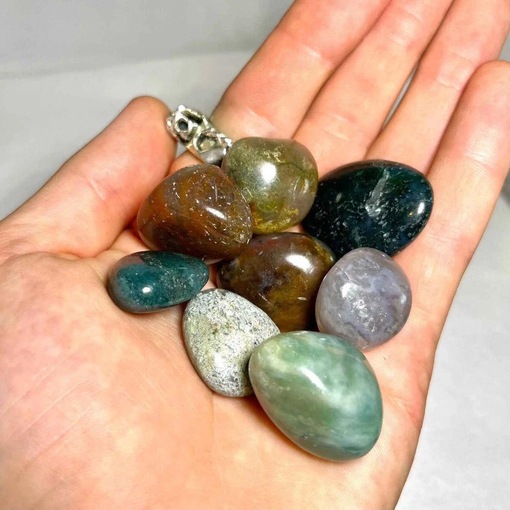 Moss Agate Tumbled Pocket Stone | Tumbled Stones | Wiccan Center