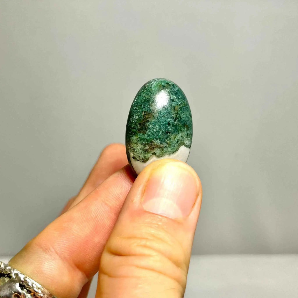 Moss Agate Tumbled Pocket Stone | Tumbled Stones | Wiccan Center