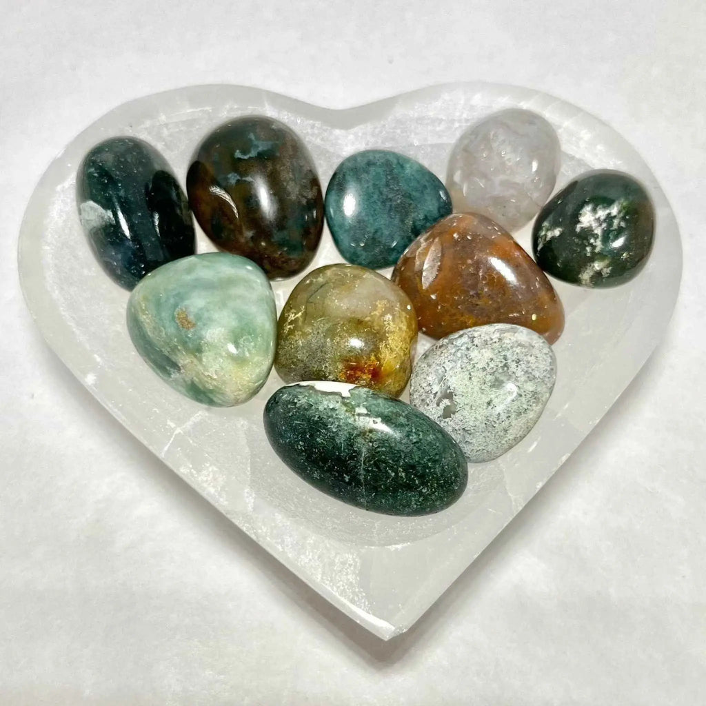 Moss Agate Tumbled Pocket Stone | Tumbled Stones | Wiccan Center