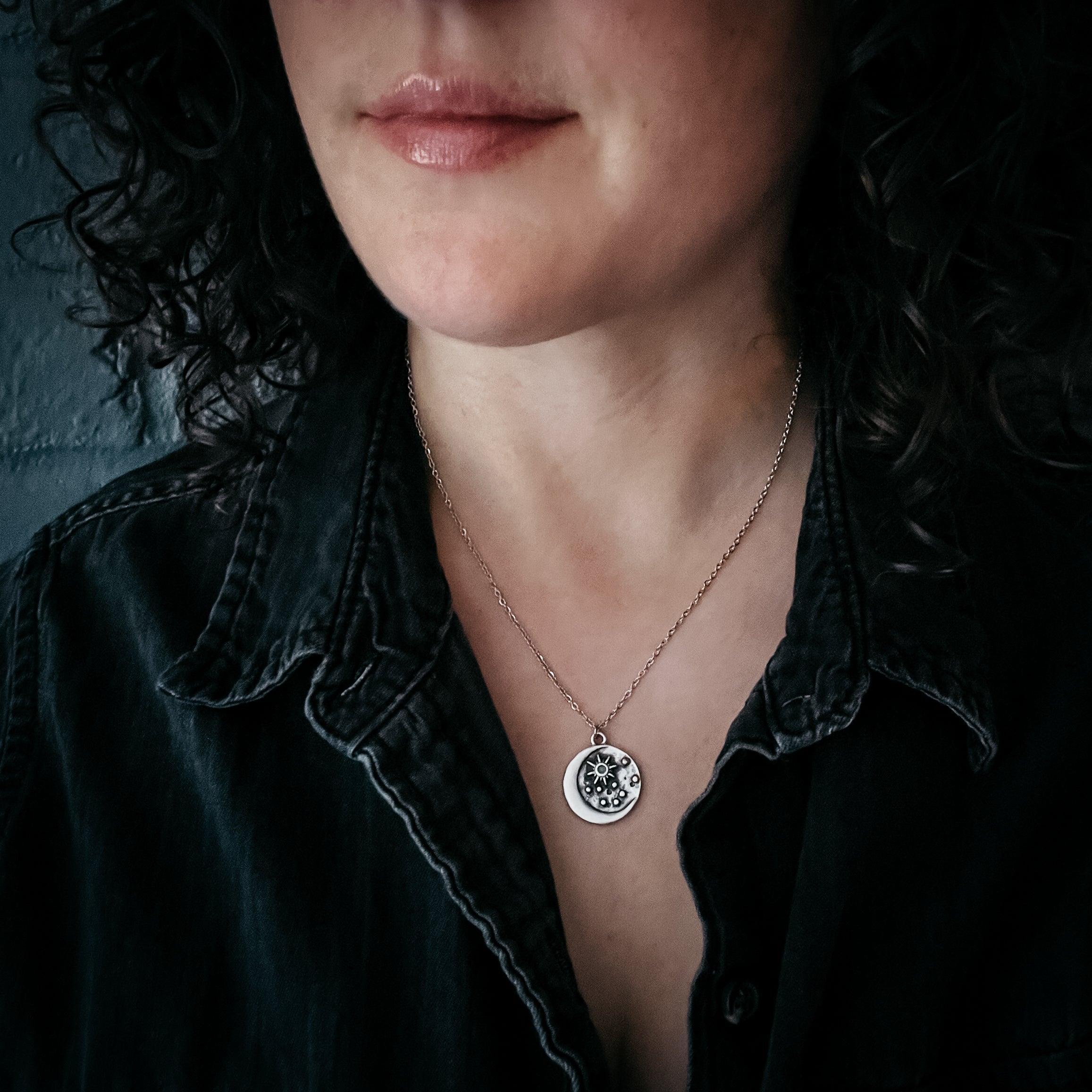 North Star Pendant Necklace with Opal | Necklace | Wiccan Center