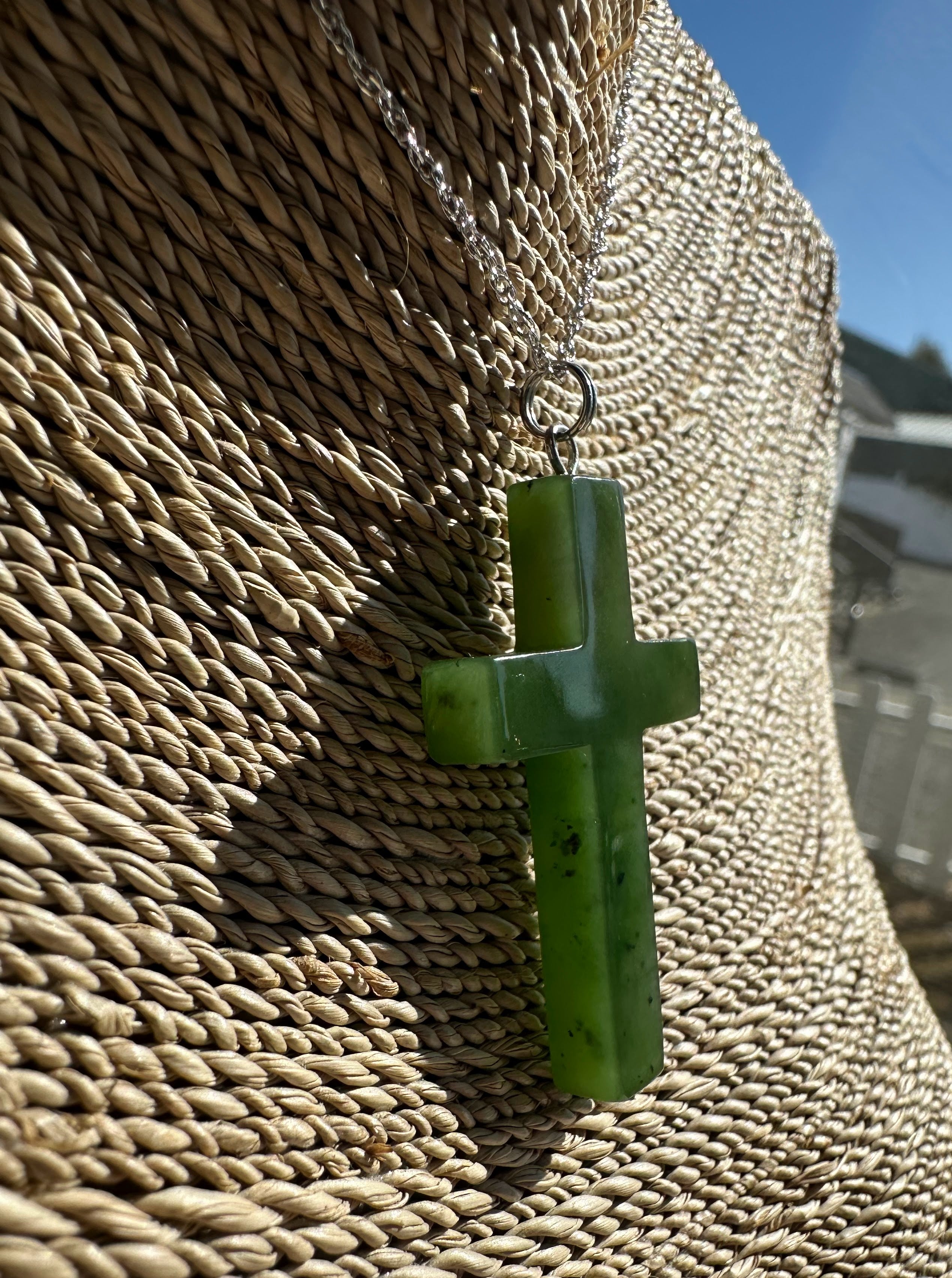 Jade Cross Pendant, 40mm | | Wiccan Center