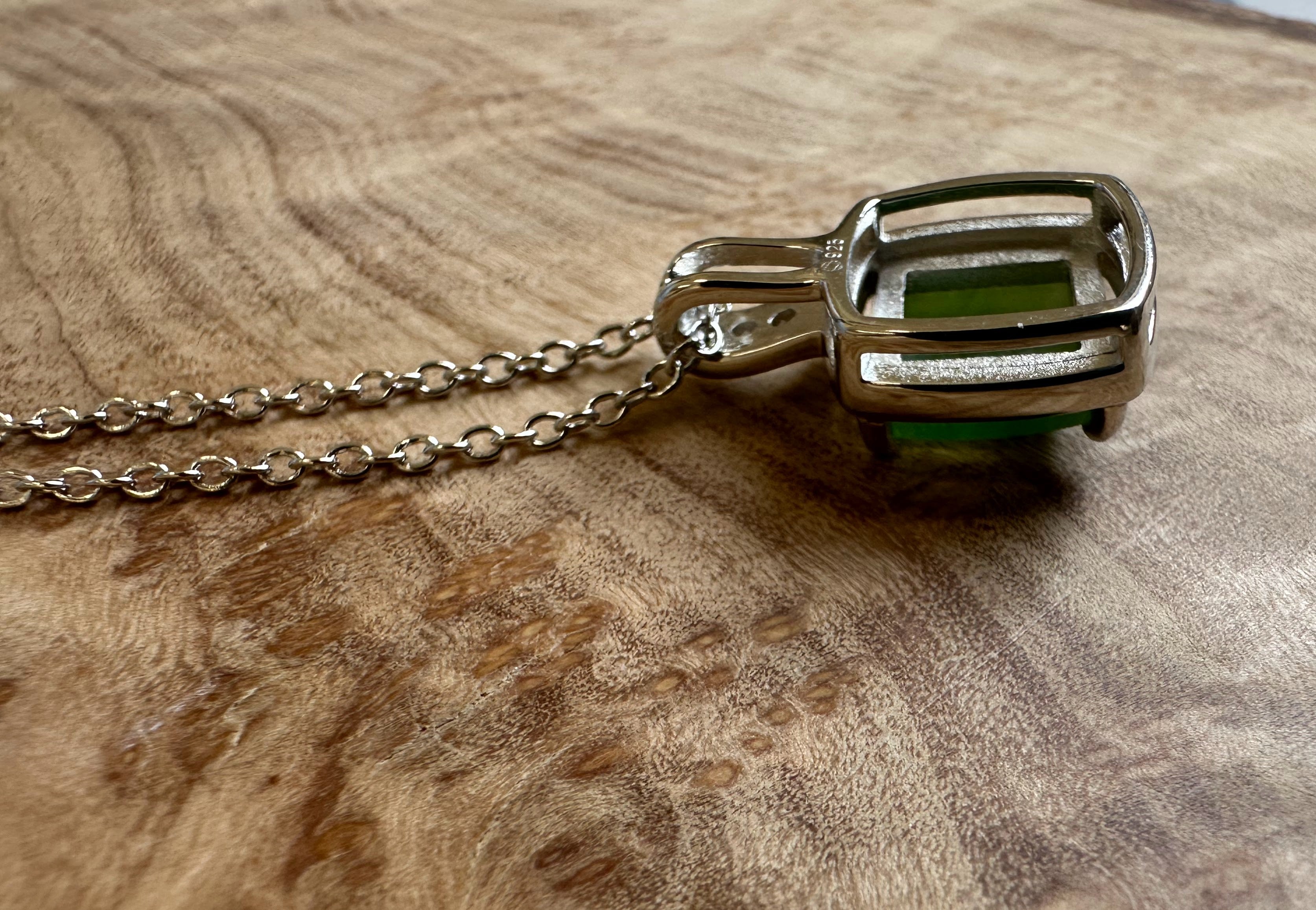 Canadian Jade Pendant with CZ 5560