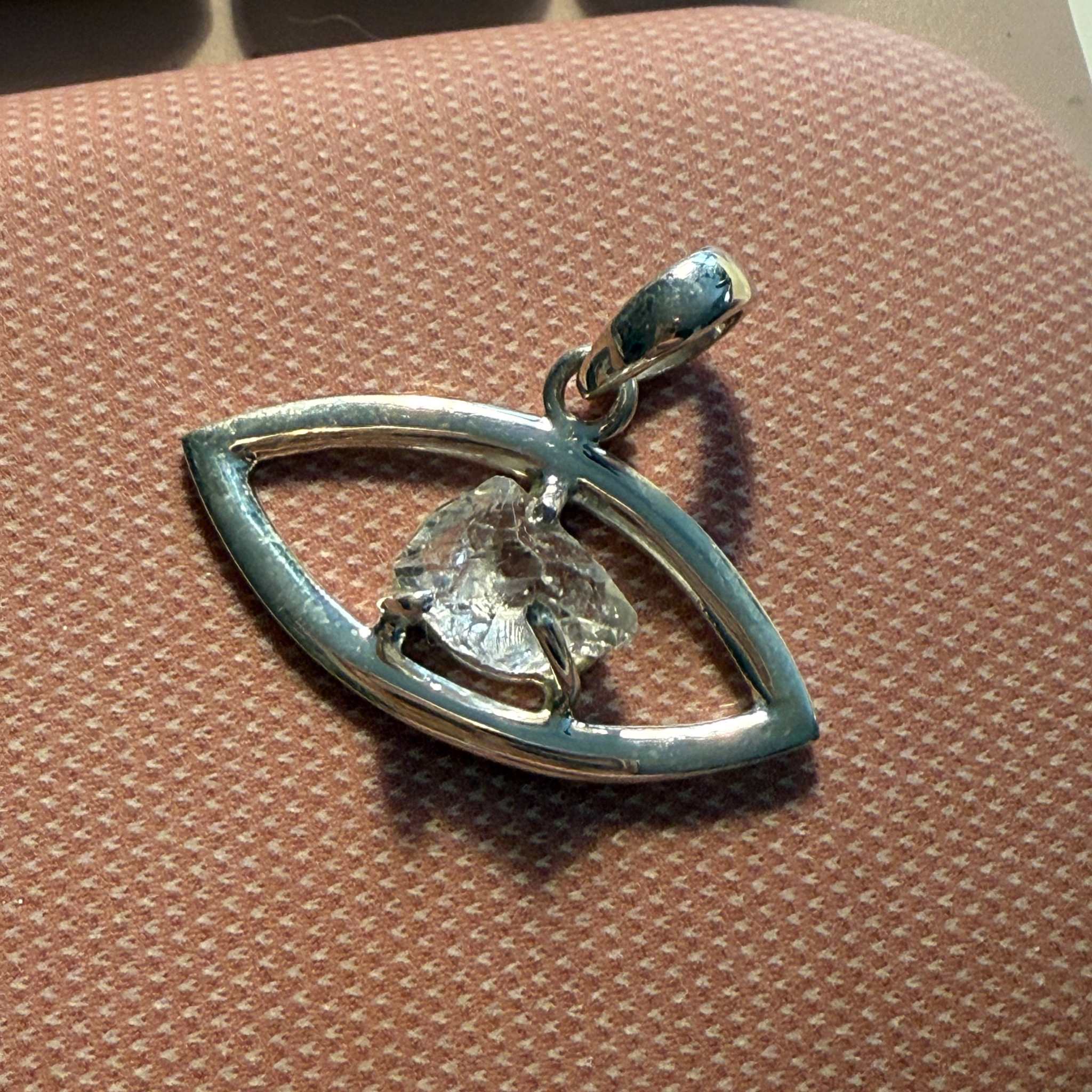 Sterling Silver Herkimer Diamond “All-Seeing Eye” Pendant | Pendants | Wiccan Center