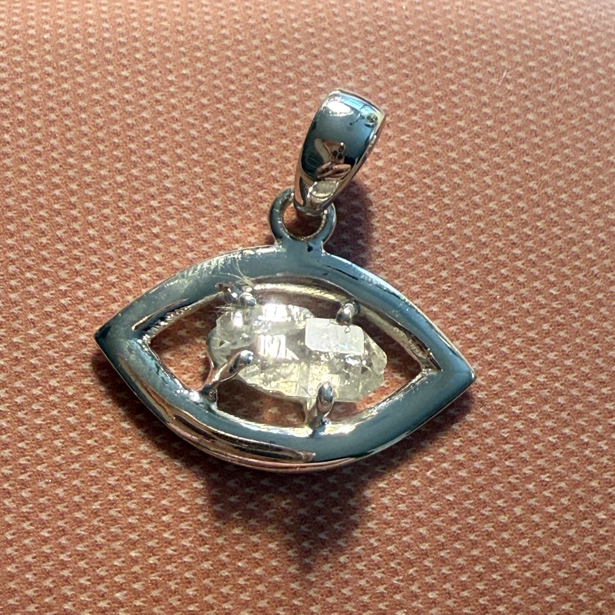 Sterling Silver Herkimer Diamond “All-Seeing Eye” Pendant | Pendants | Wiccan Center