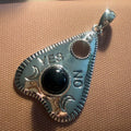 Sterling Silver “Spirit Gate” Planchette Pendant – Malachite, Moonstone, or Black Onyx | Pendants | Wiccan Center