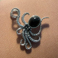 Sterling Silver Octopus Pendant – Larimar, Rainbow Moonstone, or Black Onyx | Pendants | Wiccan Center