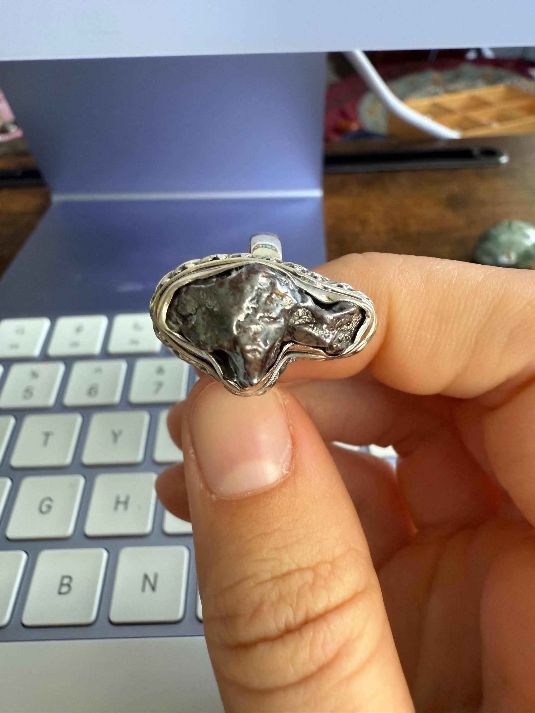 Meteorite Ring - Size 7 - Large | Rings | Wiccan Center