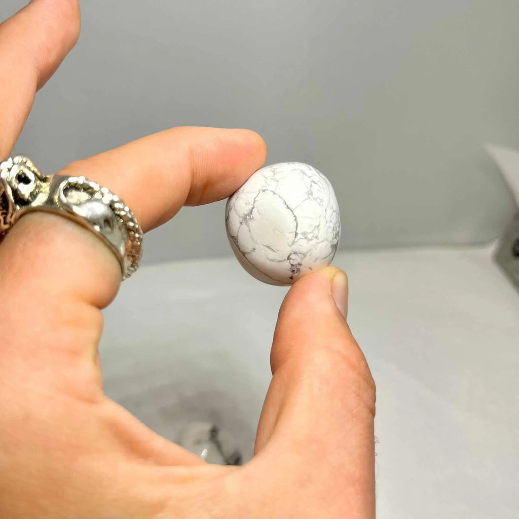 White Howlite Tumbled Stone | Tumbled Stones | Wiccan Center