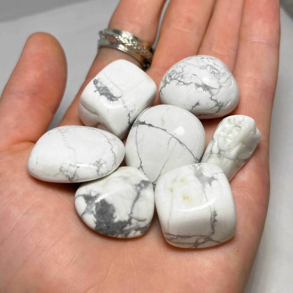 White Howlite Tumbled Stone | Tumbled Stones | Wiccan Center