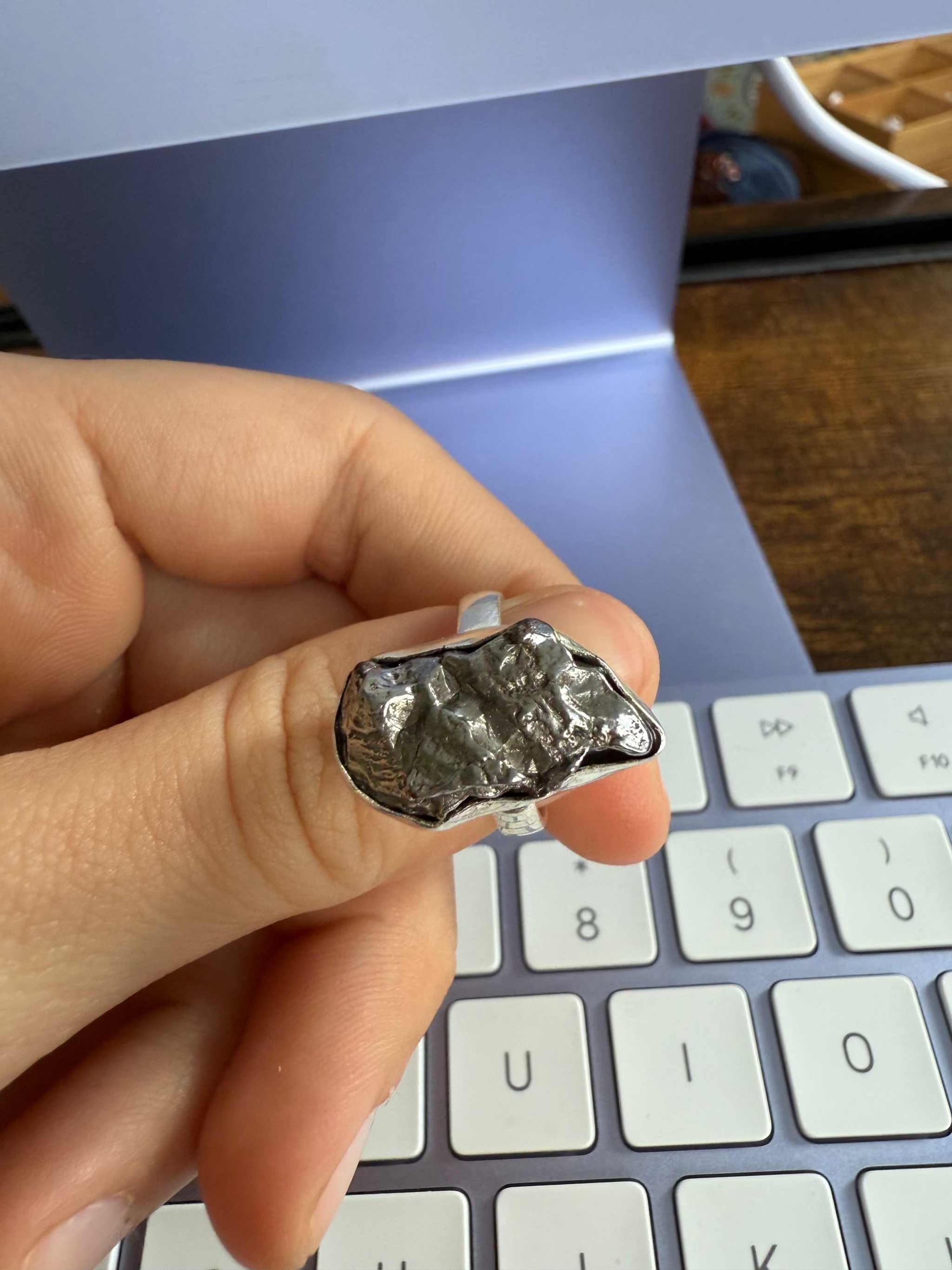 Meteorite Ring - Size 6 - Large | Rings | Wiccan Center