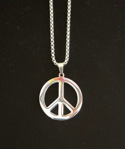 Peace Sign Stainless Steel Pendant Necklace – Bold & Empowering | | Wiccan Center