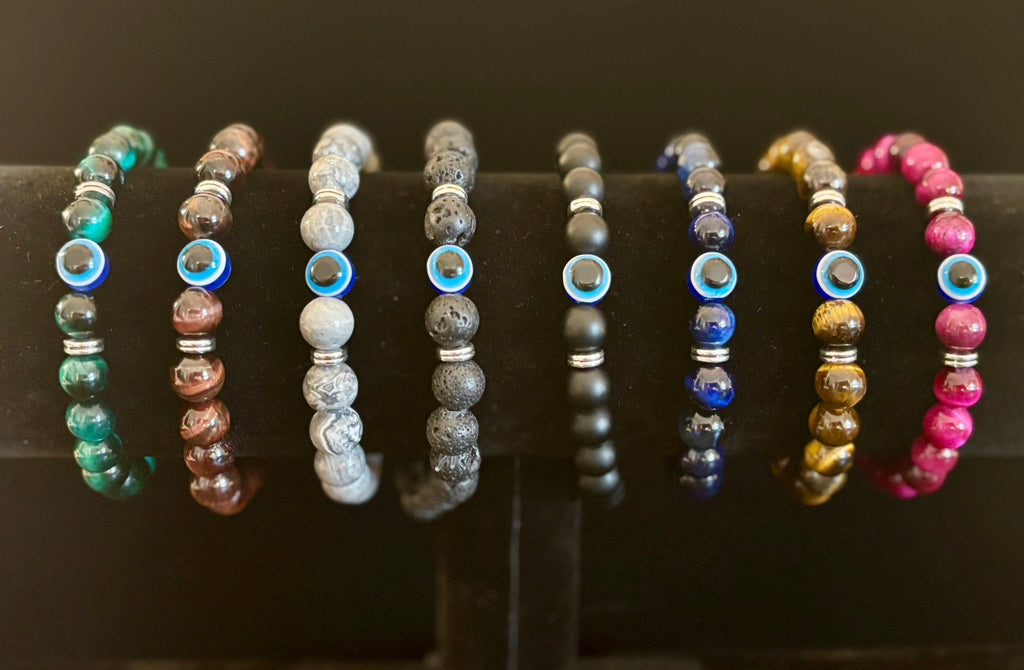 Evil Eye Style Beaded Bracelets – Handmade Natural Stone Protection | | Wiccan Center