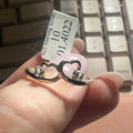 Double Heart Aquamarine Ring (Size 10) | Rings | Wiccan Center