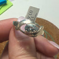 Oval Aquamarine Infinity-Flow Ring (Size 13) | Rings | Wiccan Center