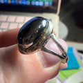Terahertz Mirror-Stone Minimalist Ring - Sterling Silver - Sizes 6, 8, & 9 | Rings | Wiccan Center