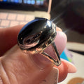 Sleek Oval Terahertz Split-Shoulder Ring | Rings | Wiccan Center