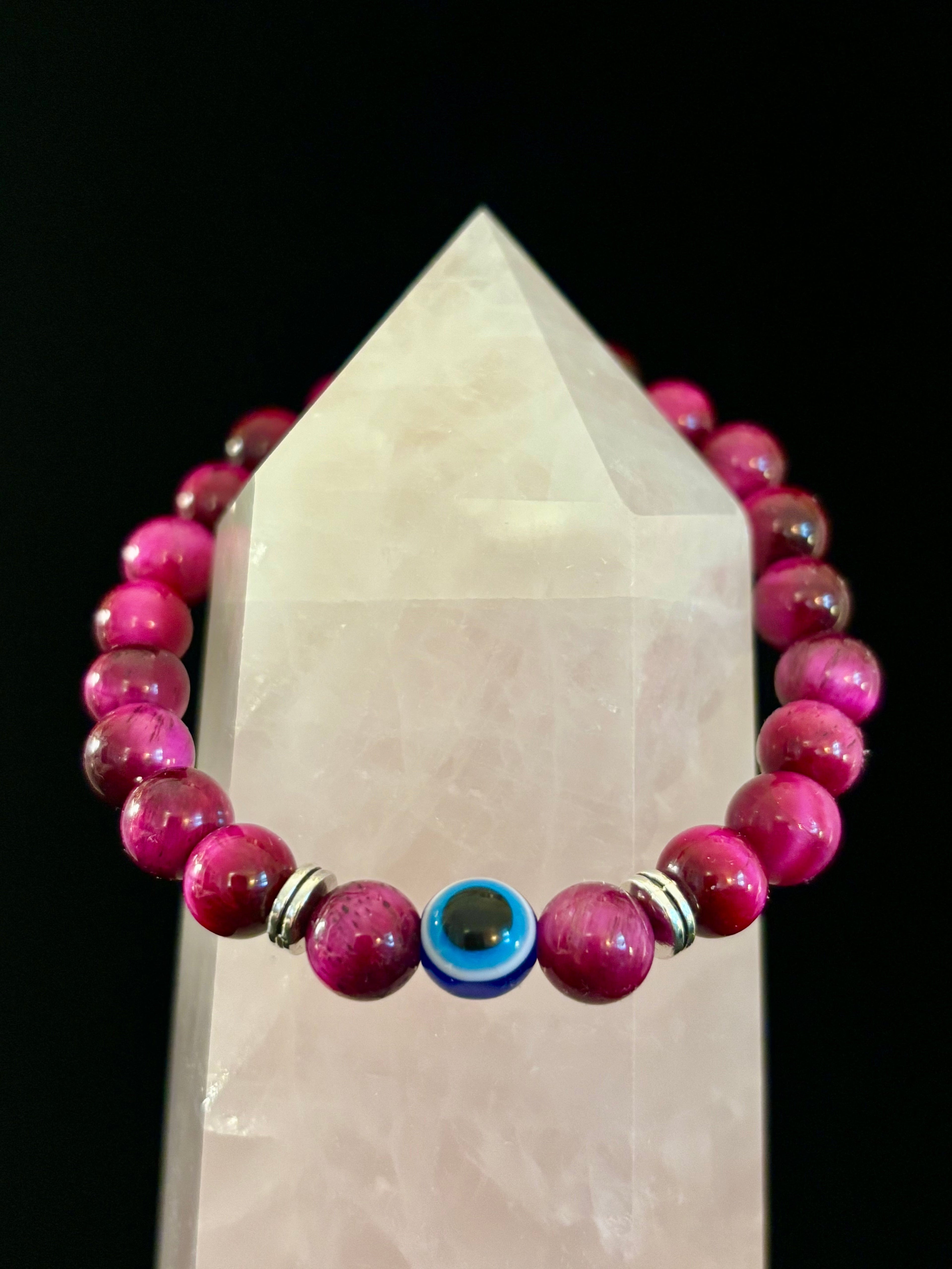Evil Eye Style Beaded Bracelets – Handmade Natural Stone Protection | | Wiccan Center
