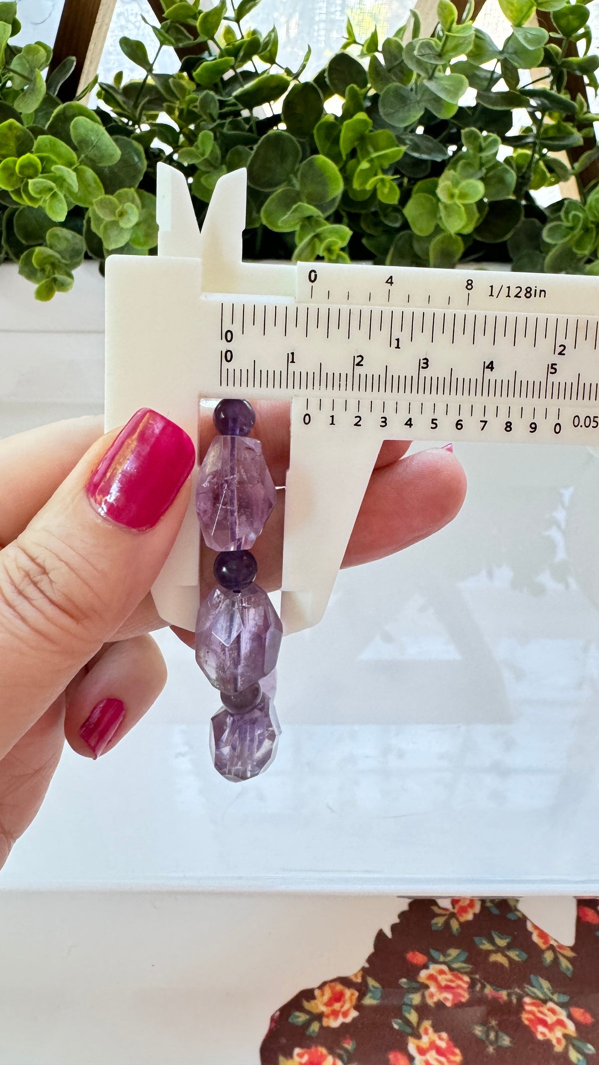 Amethyst 13 mm Faceted Bracelet for Spiritual Support, Stretchy, Choose Lavender or Dark Purple